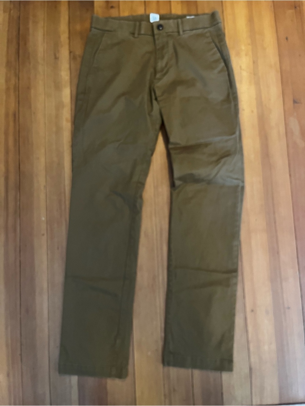 Gap Men's Olive/Tan Chino Pants – Straight Leg 32/34